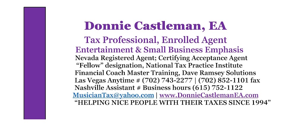 Donnie Castleman, Enrolled Agent